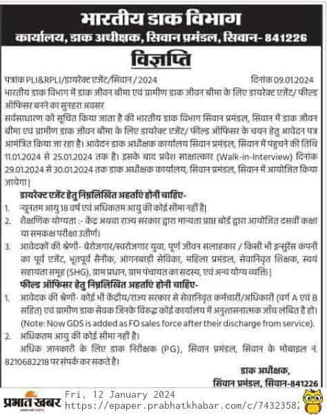 India Post Vacancy 2024
